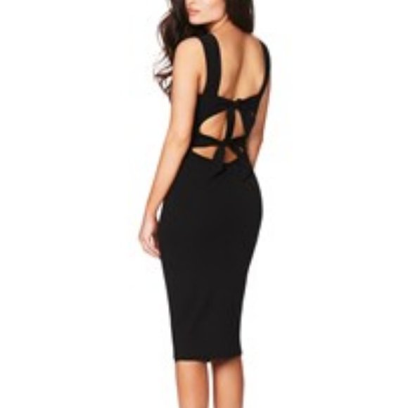CLEO Midi Black Cocktail Dress/ Evening/ Party/ - Picture 2 of 4